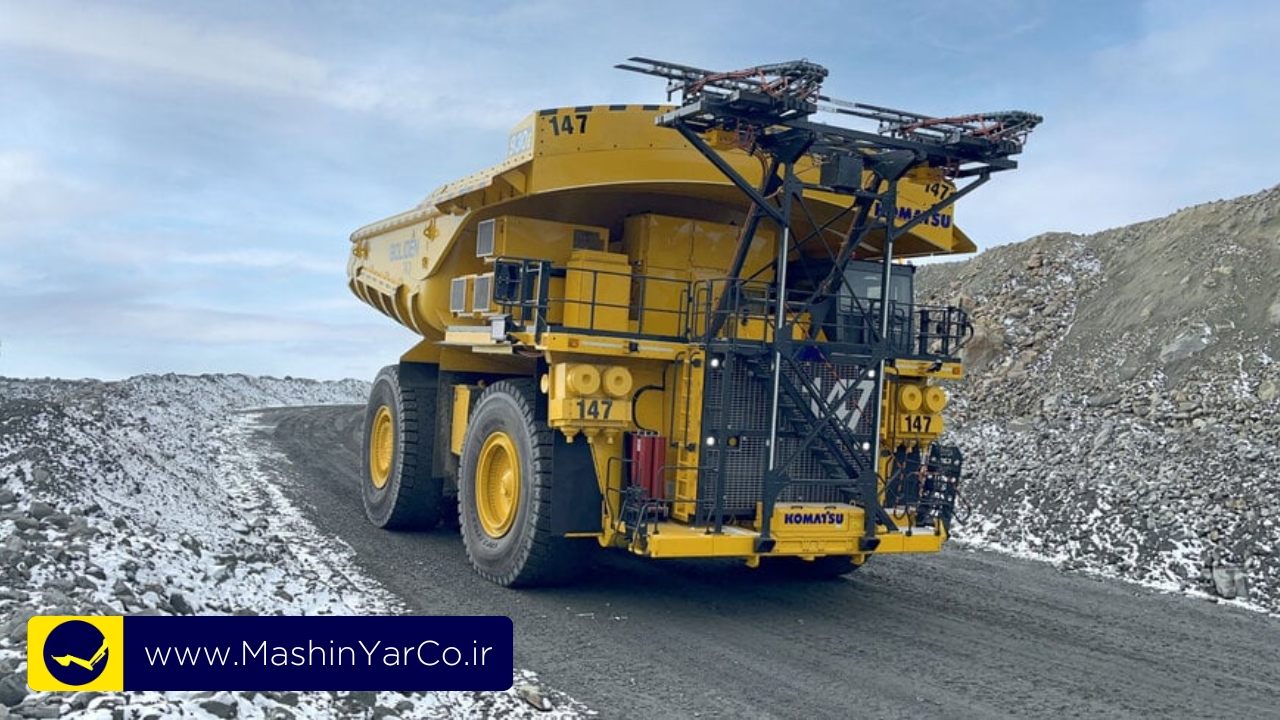 دامپتراک دیزلی 930E Power Agnostic کوماتسو، در حال عملیات در معدن مس آیتیک شرکت بولیدن در سوئد.